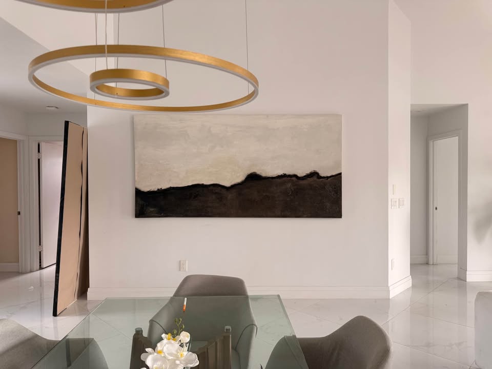 Neutral Luxury Abstract — 48×96