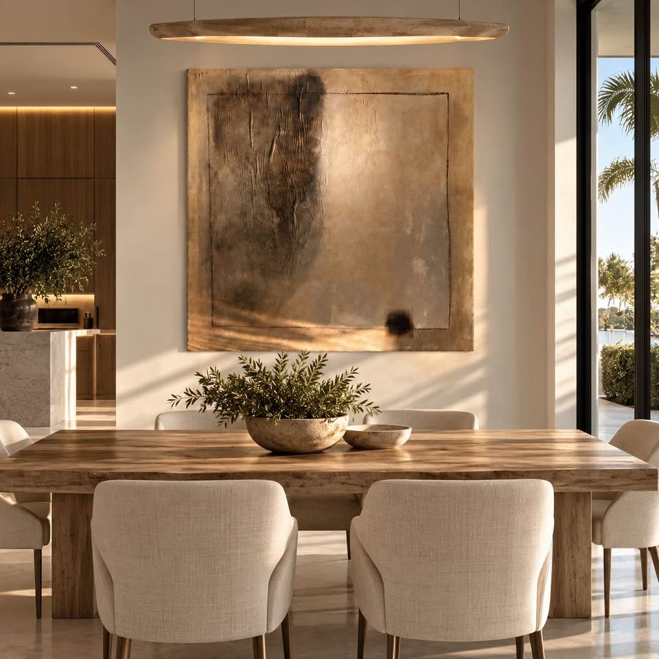 Neutral Textured Abstract — 72×72