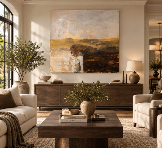 Neutral Abstract Landscape — 55×55